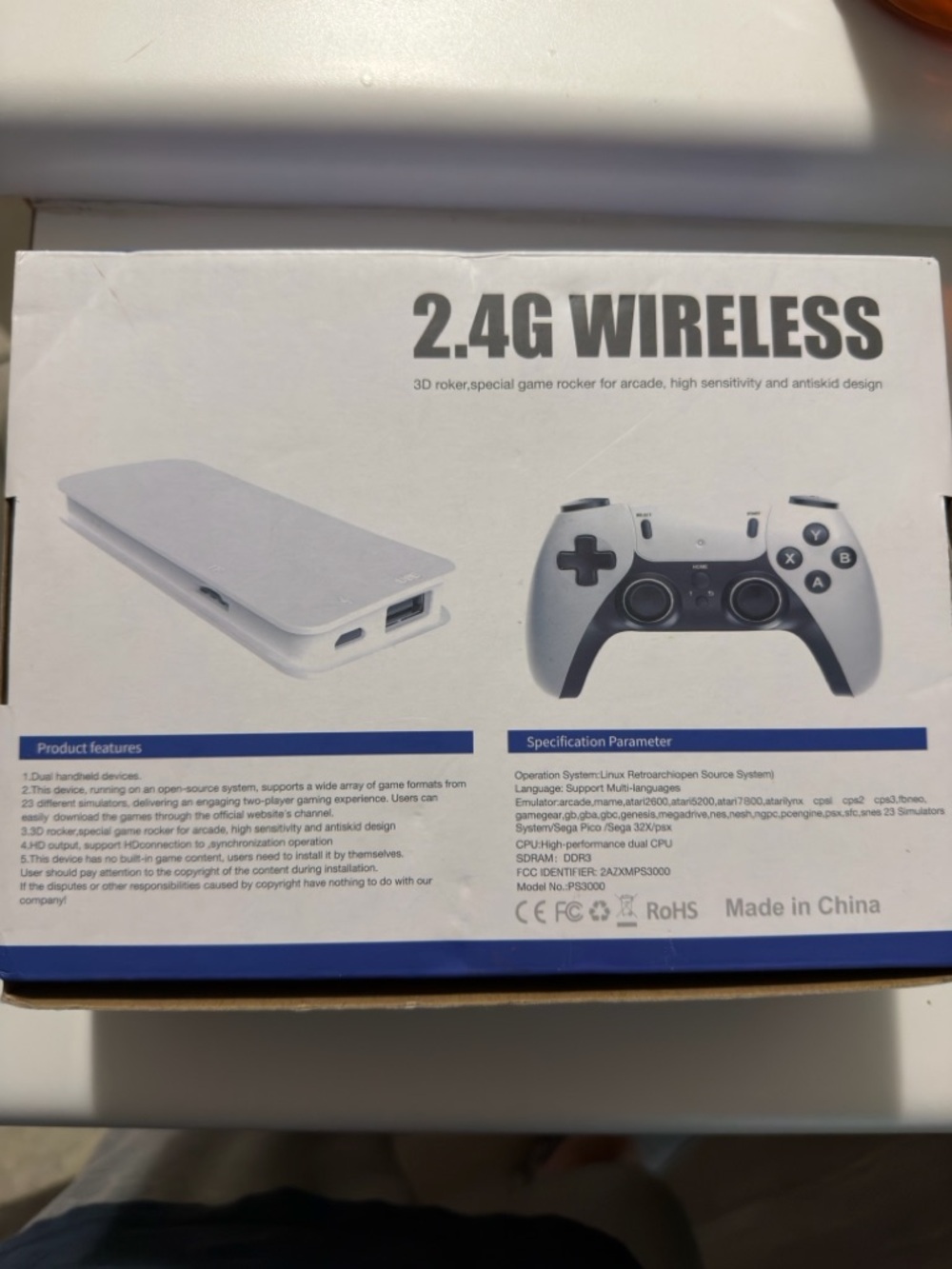 2.4G Wireless White Game Controller plug and play over 20,000 games